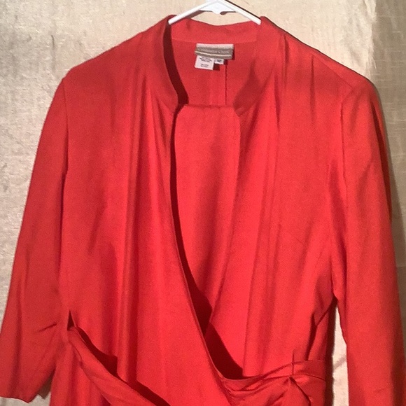 Coldwater Creek Jackets & Blazers - Women's Red Wrap Jacket & Matching Pants